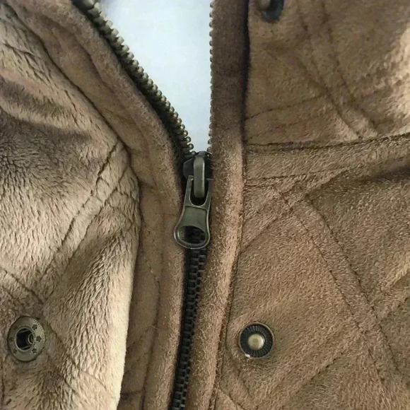 Appleseed’s faux suede hooded coat. - Picture 9 of 12